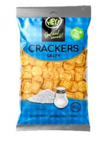Kvietiniai krekeriai HEY su druska,90g